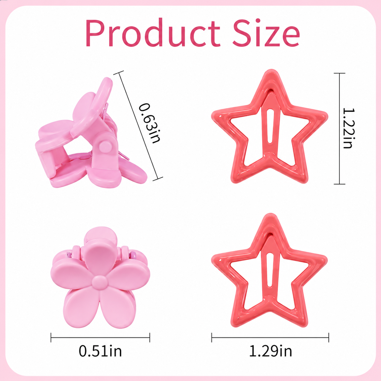 100PCS Colorful Star Hair Clips for Girls & Women – Mini Metal Snap Hair Barrettes, Cute Y2K Hair Accessories
