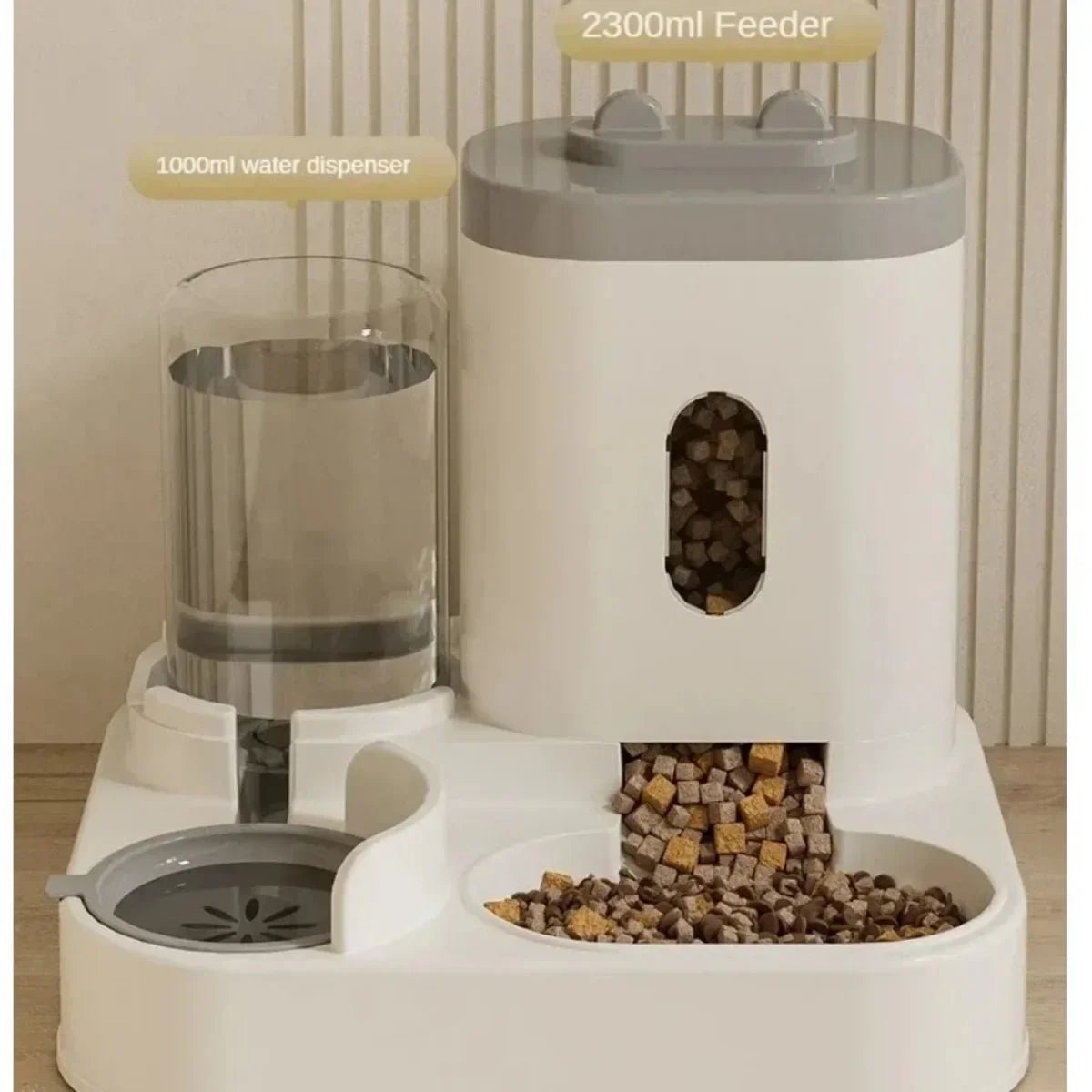 2-in-1 Automatic Pet Feeder and Water Dispenser, 2L Capacity Food Storage Bowl for Dogs, Cats, Puppies & Small Pets - WebLuxes Store