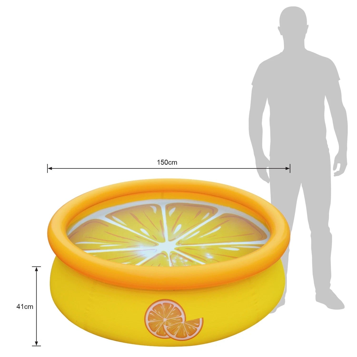 5 ft x 16.5 in Inflatable Kiddie Swimming Pool – Outdoor Backyard Family Pool