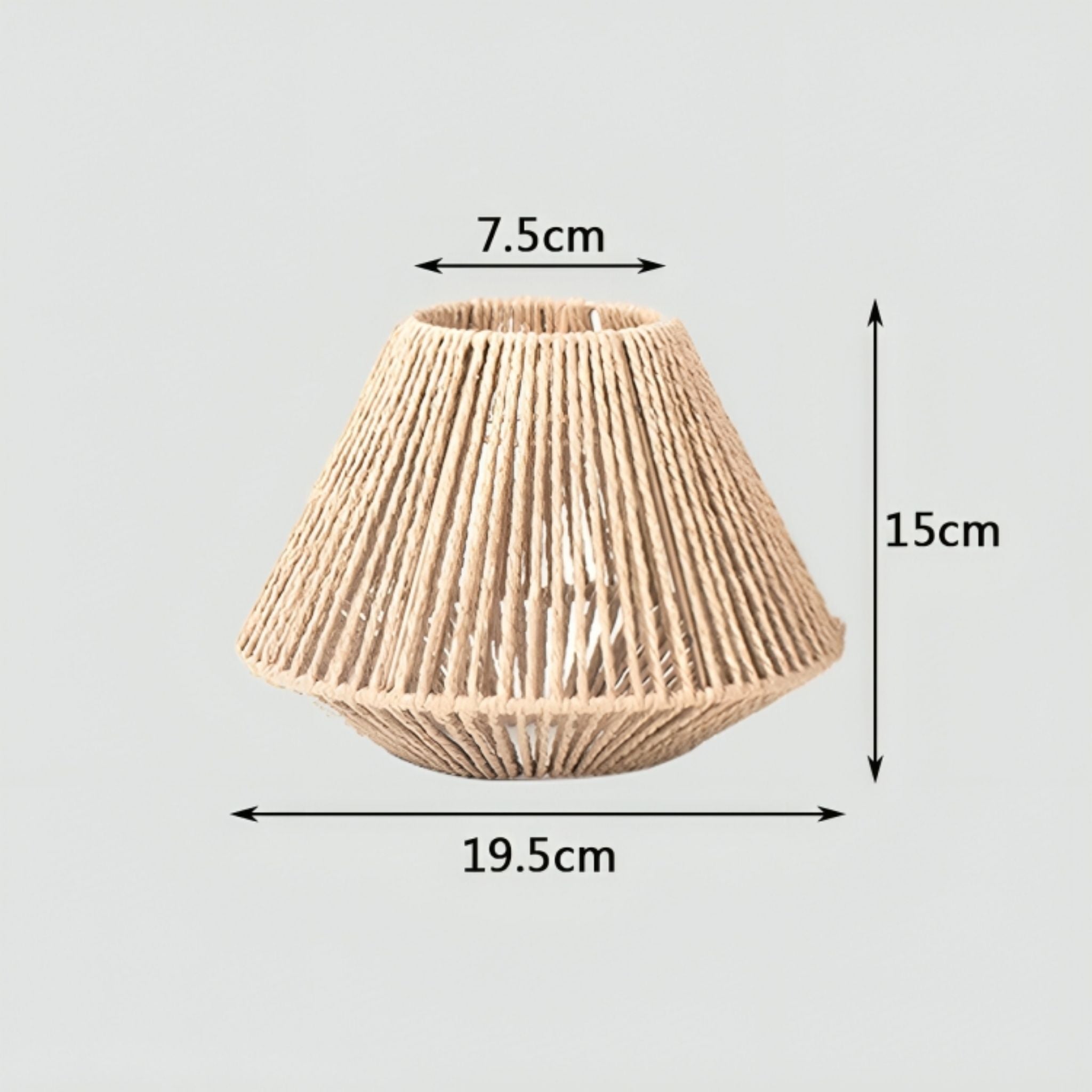 Handwoven Rattan Pendant Lamp Shade Decorative Wicker Light Cover - Web Luxes