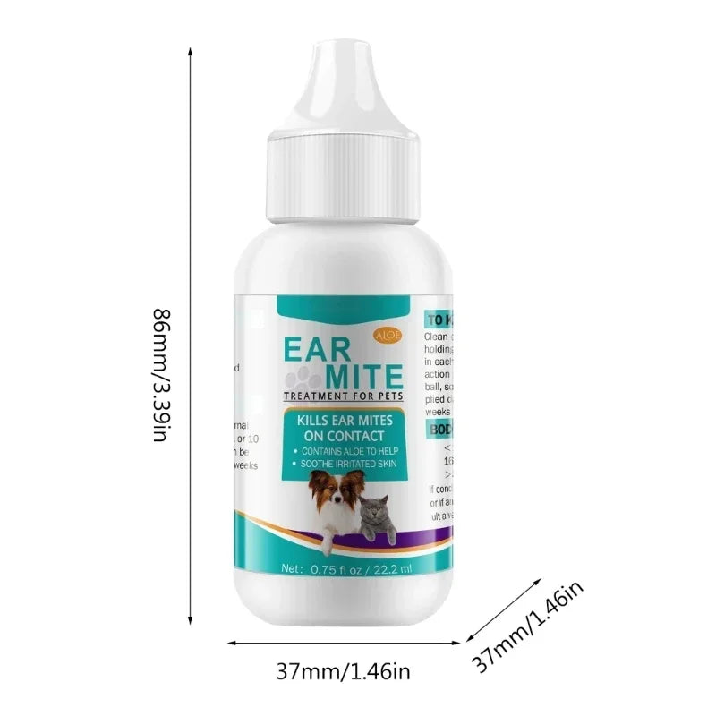Pet Ear Cleaner for Dogs & Cats Gentle Ear Care Solution