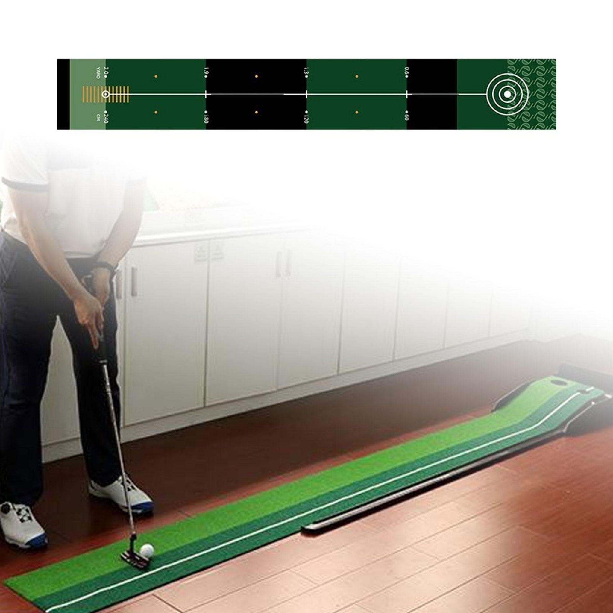 Portable Golf Putting Mat Training Aid for Indoor & Outdoor Putting Practice - Web Luxes