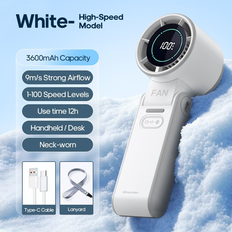 Portable Rechargeable Handheld Fan 3600mAh Turbo Cooling