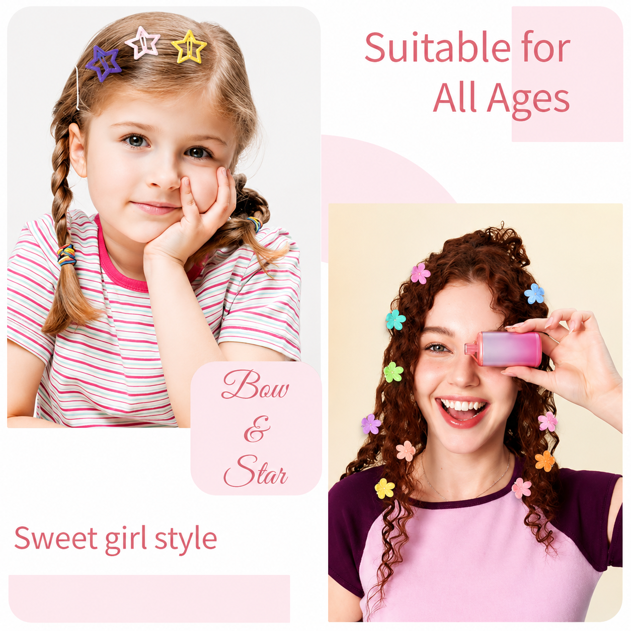 100PCS Colorful Star Hair Clips for Girls & Women – Mini Metal Snap Hair Barrettes, Cute Y2K Hair Accessories