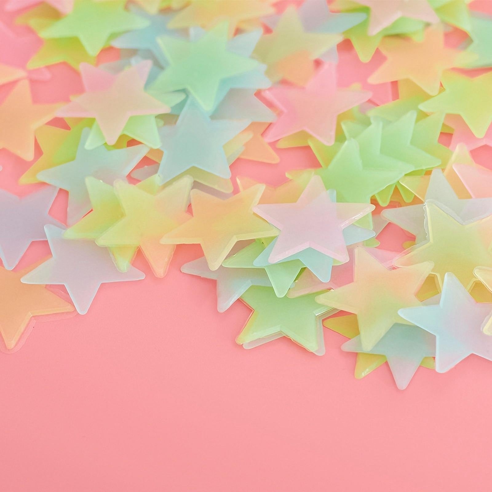 100Pcs Glow in Dark Star Stickers Ceiling Wall Decor