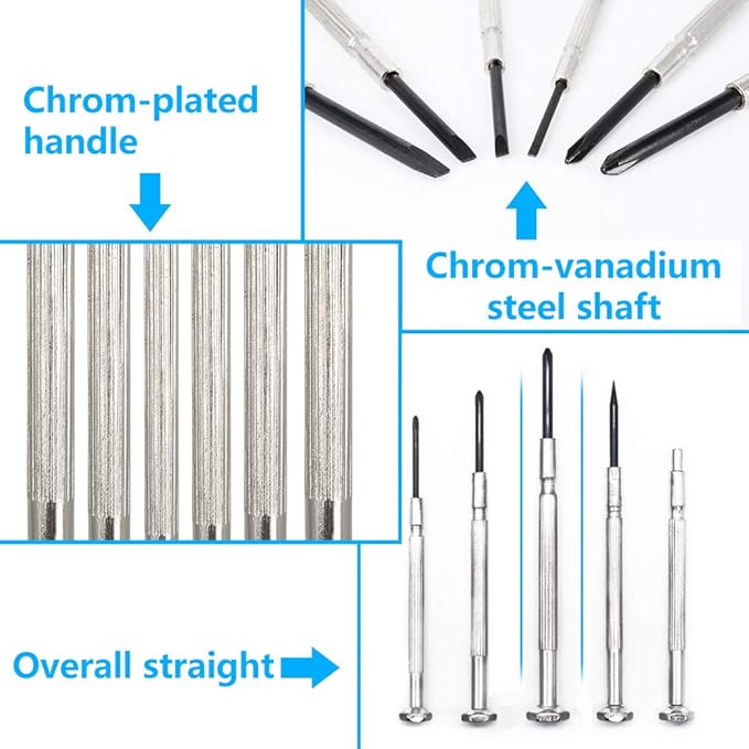 11 Piece Precision Screwdriver Set for Electronics Repair, Mini Magnetic Screwdriver Kit for Watches, Eyeglasses, Phones & Computers - WebLuxes Store