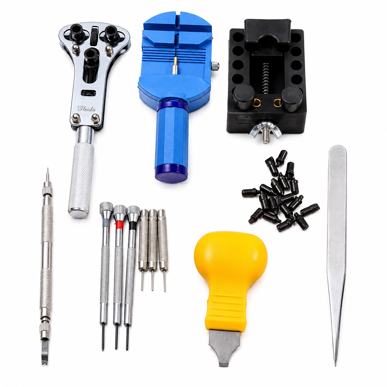 13PCS Watch Repair Tool Kit with Link Remover, Spring Bar Tool & Watch Case Opener