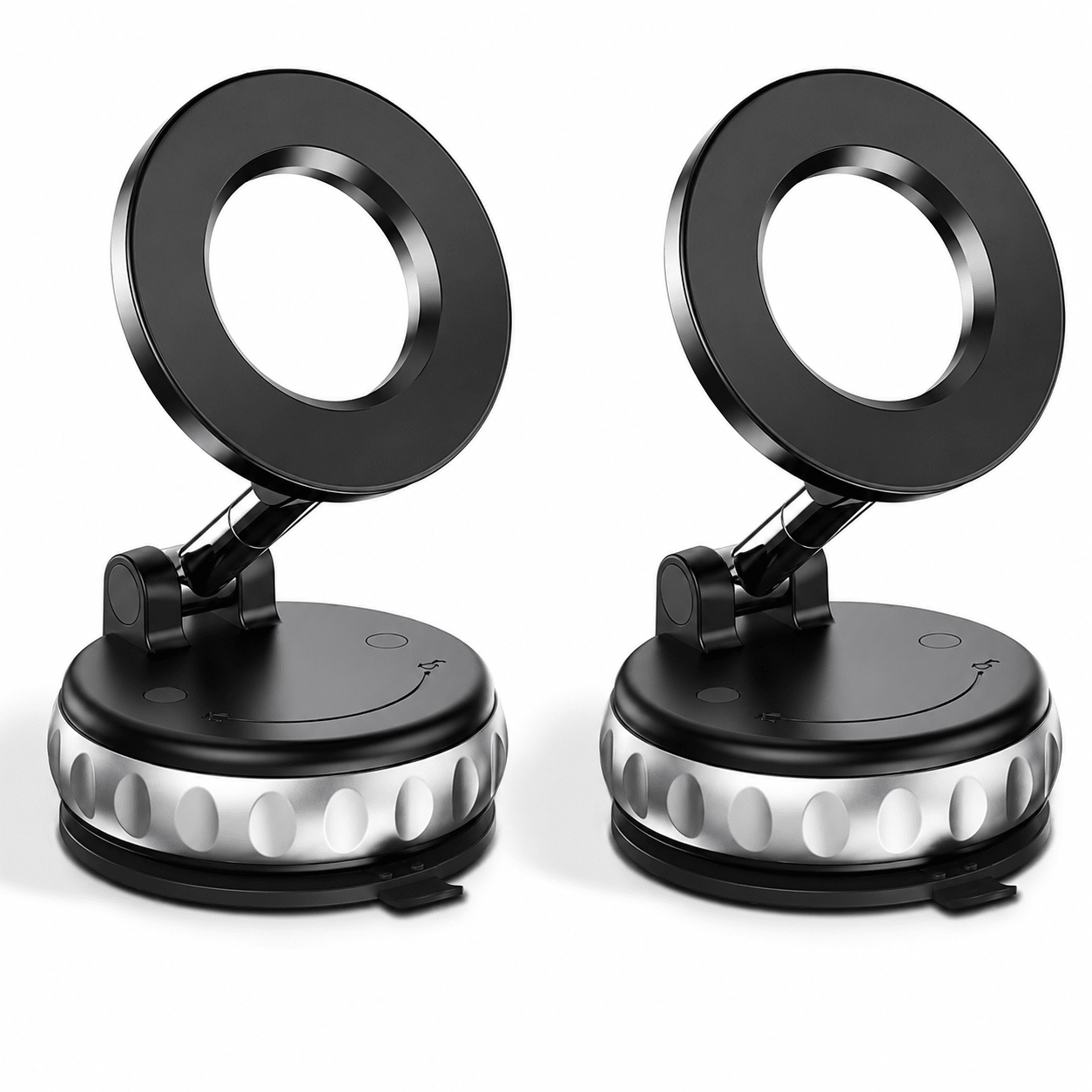2-Pack Magnetic Phone Holder for Car – Vacuum Suction Dashboard & Windshield Mount with 360° Rotation for iPhone & Android - WebLuxes Store