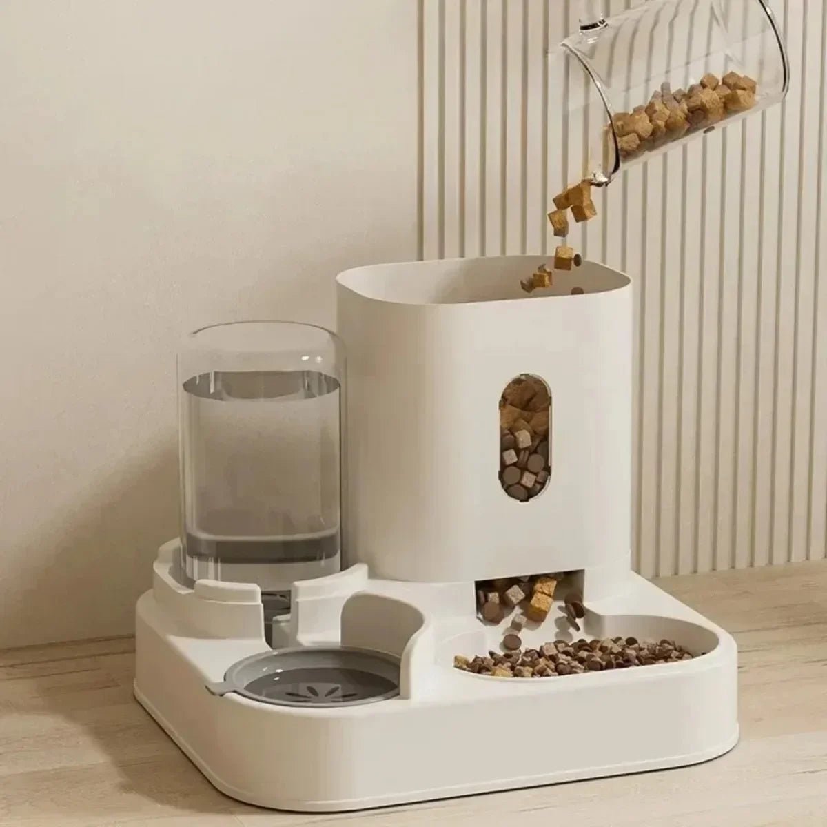 2-in-1 Automatic Pet Feeder and Water Dispenser, 2L Capacity Food Storage Bowl for Dogs, Cats, Puppies & Small Pets - WebLuxes Store