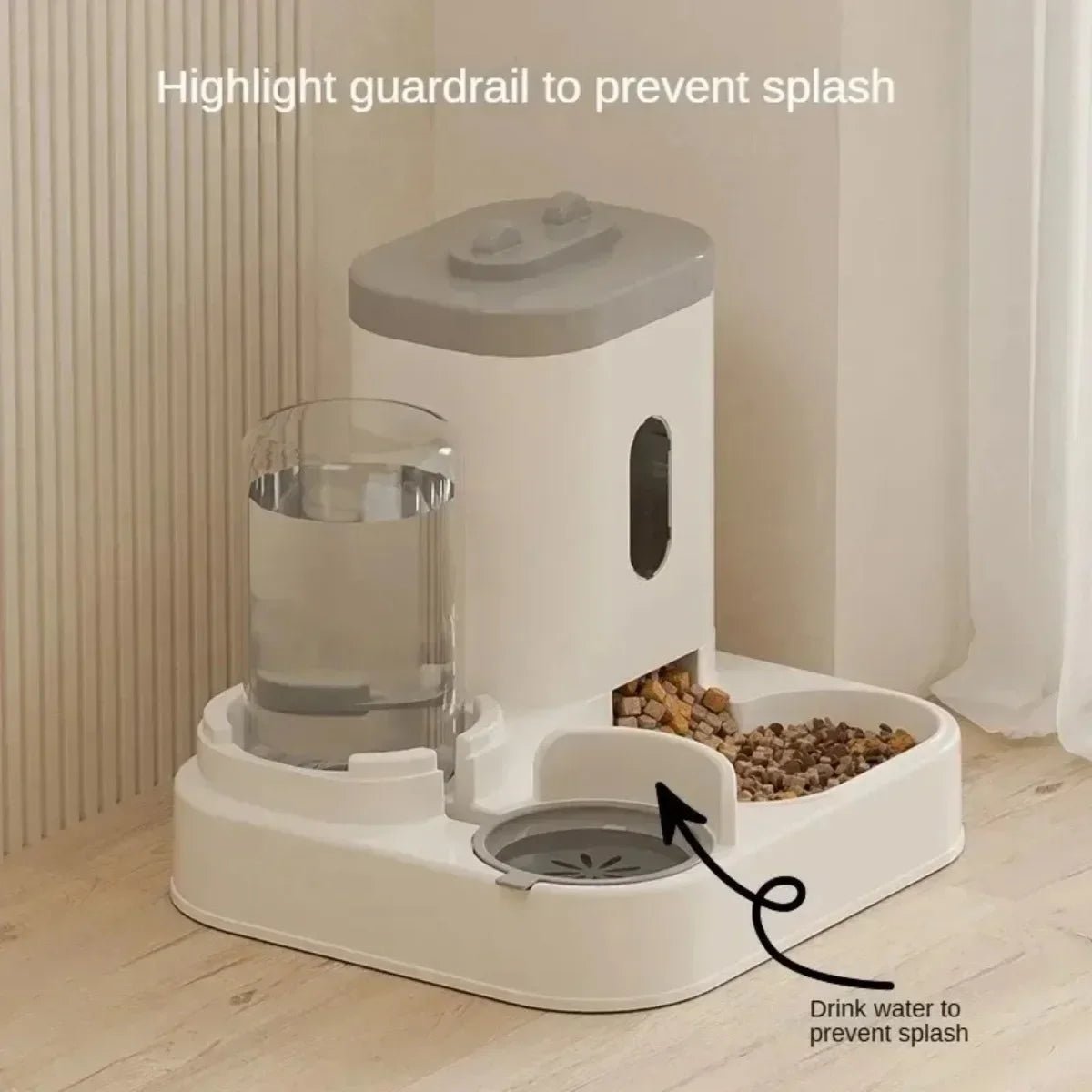 2-in-1 Automatic Pet Feeder and Water Dispenser, 2L Capacity Food Storage Bowl for Dogs, Cats, Puppies & Small Pets - WebLuxes Store