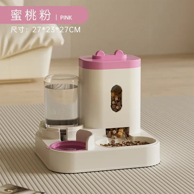 2-in-1 Automatic Pet Feeder and Water Dispenser, 2L Capacity Food Storage Bowl for Dogs, Cats, Puppies & Small Pets - WebLuxes Store