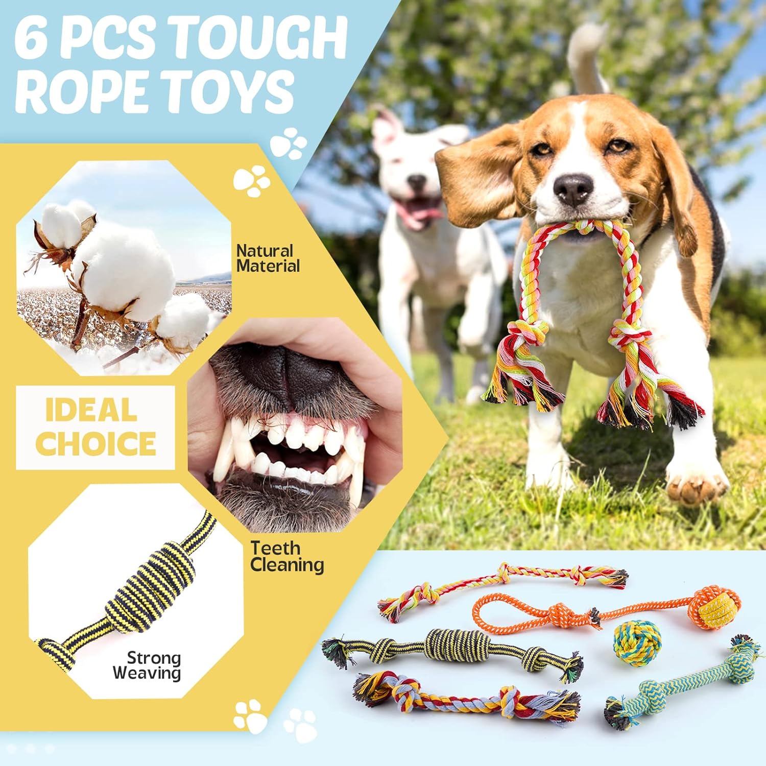 21PCS Puppy Chew Toys Set for Small Dogs with Rope Toys, Squeaky Plush Toys & Treat Ball