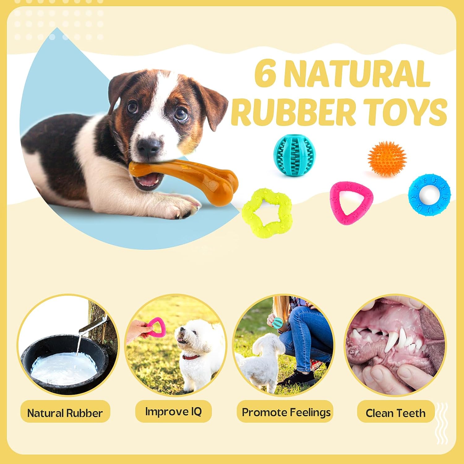 21PCS Puppy Chew Toys Set for Small Dogs with Rope Toys, Squeaky Plush Toys & Treat Ball