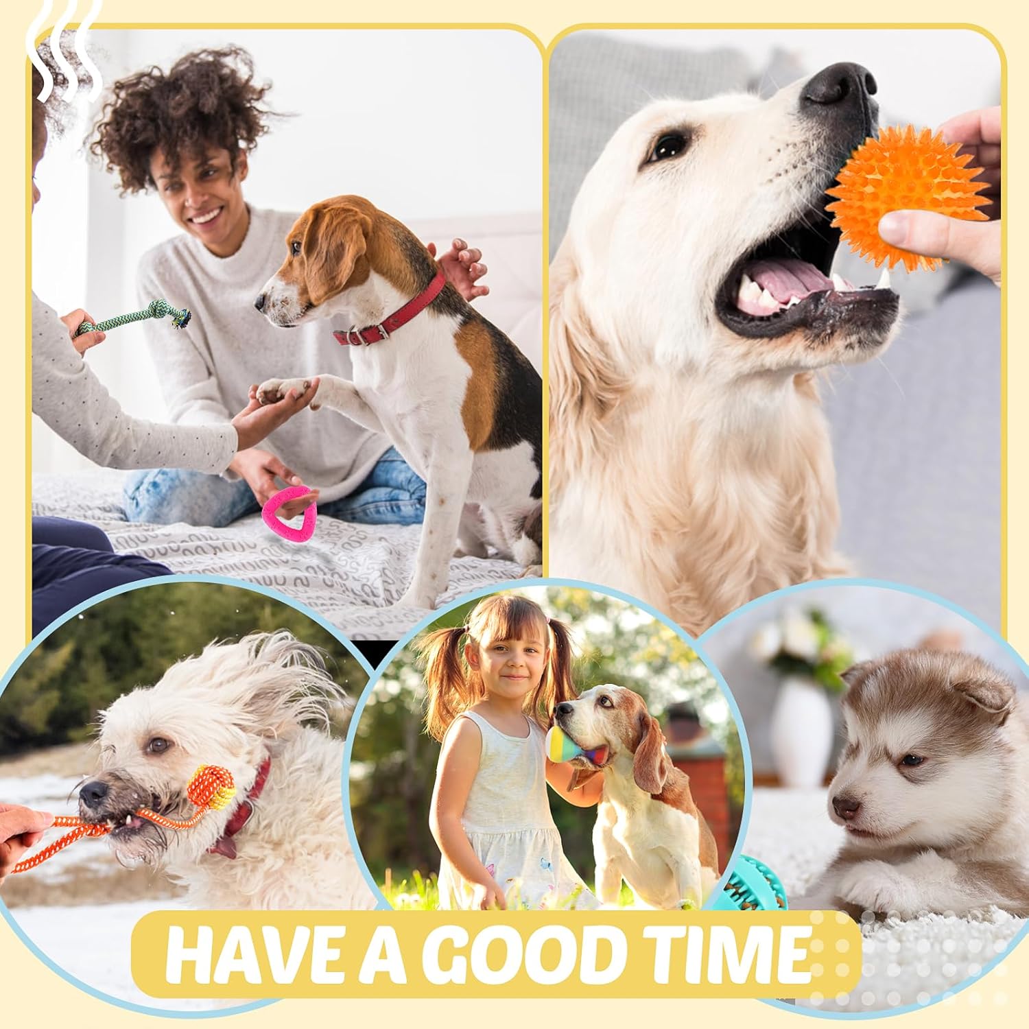 21PCS Puppy Chew Toys Set for Small Dogs with Rope Toys, Squeaky Plush Toys & Treat Ball