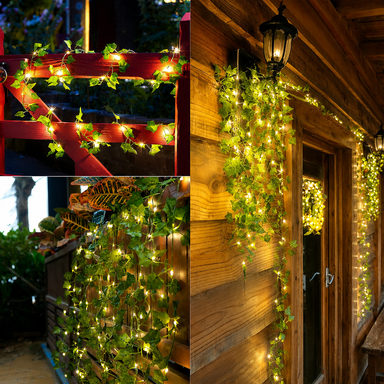 2M Artificial Ivy Vine LED String Lights Green Leaf Fairy Lights for Home, Wedding & Room Decor - Web Luxes