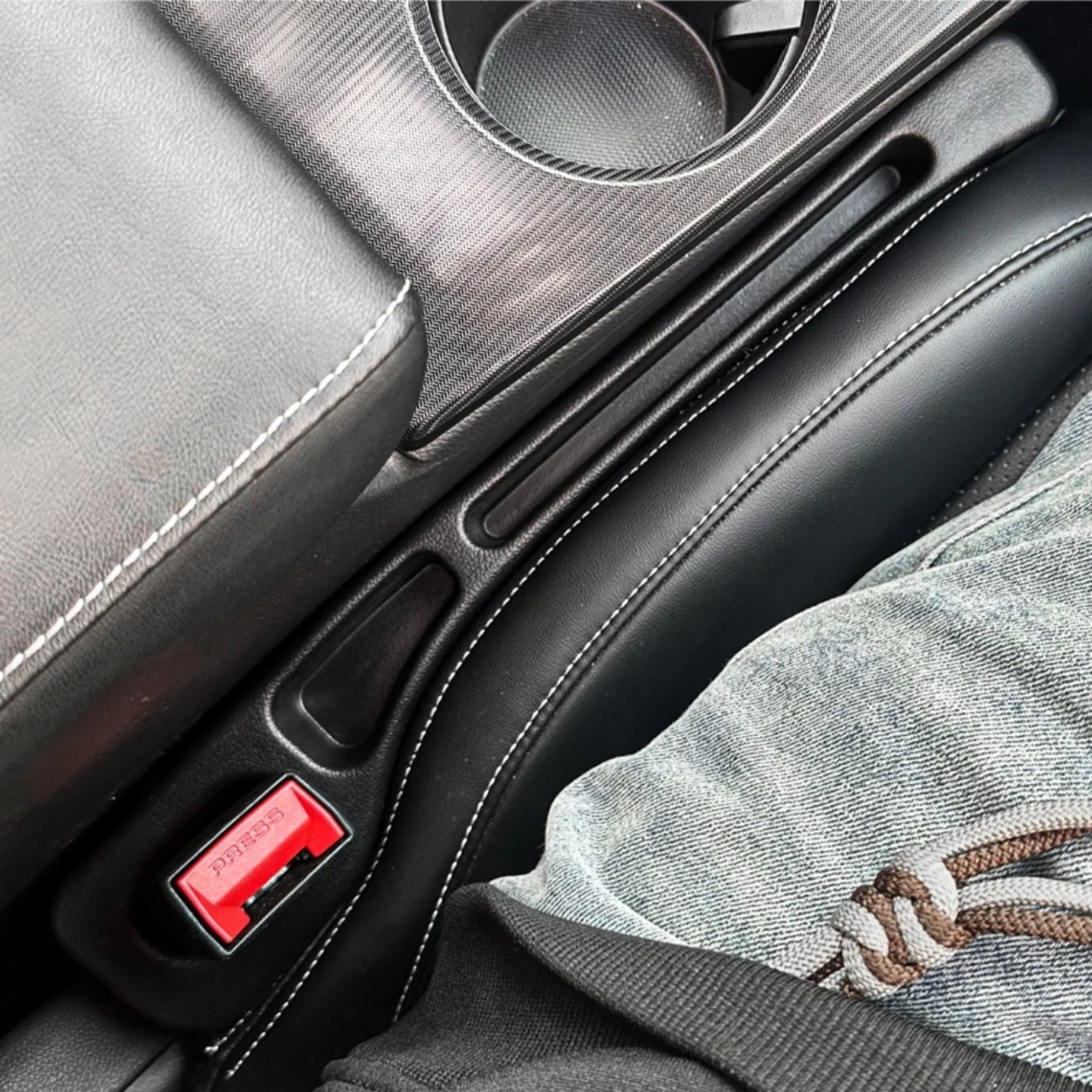 2PCS Car Seat Gap Filler Storage Organizer Between Seat & Center Console Pocket - Web Luxes