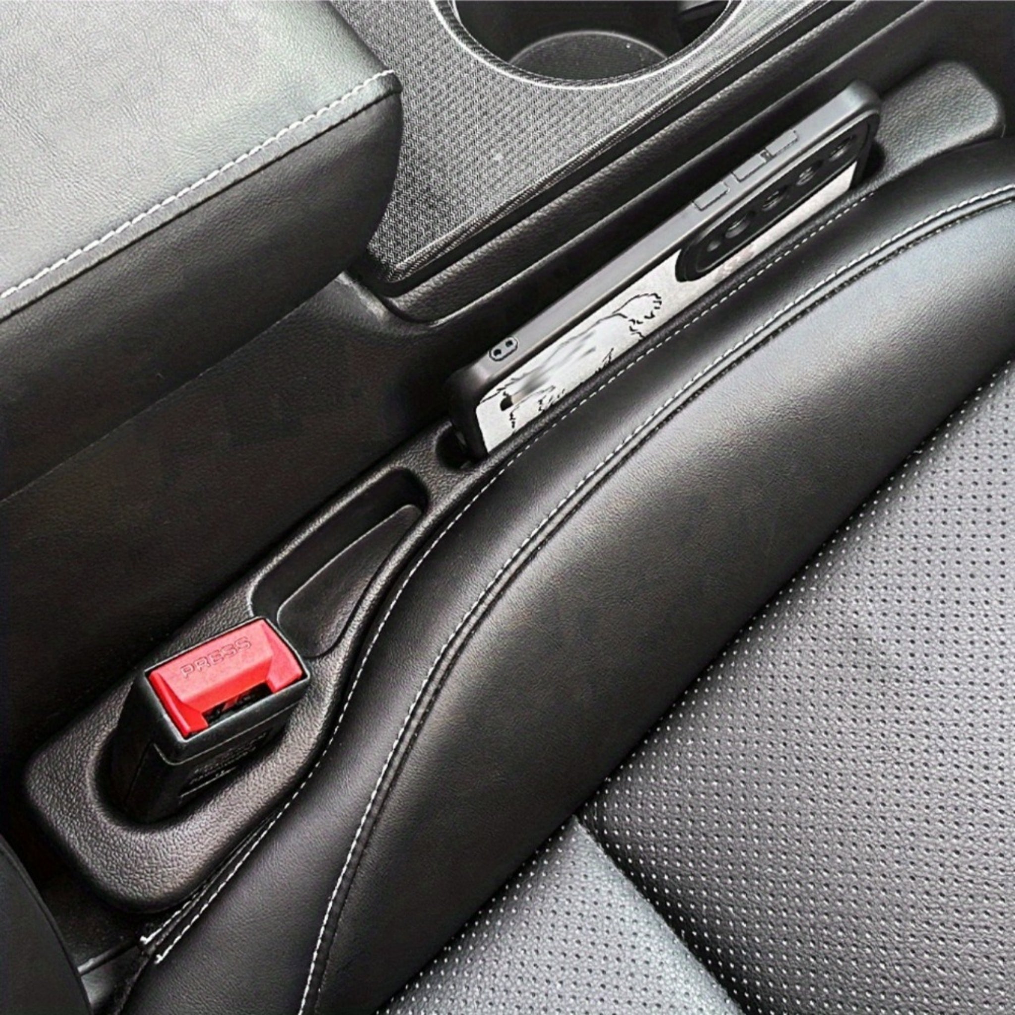 2PCS Car Seat Gap Filler Storage Organizer Between Seat & Center Console Pocket - Web Luxes