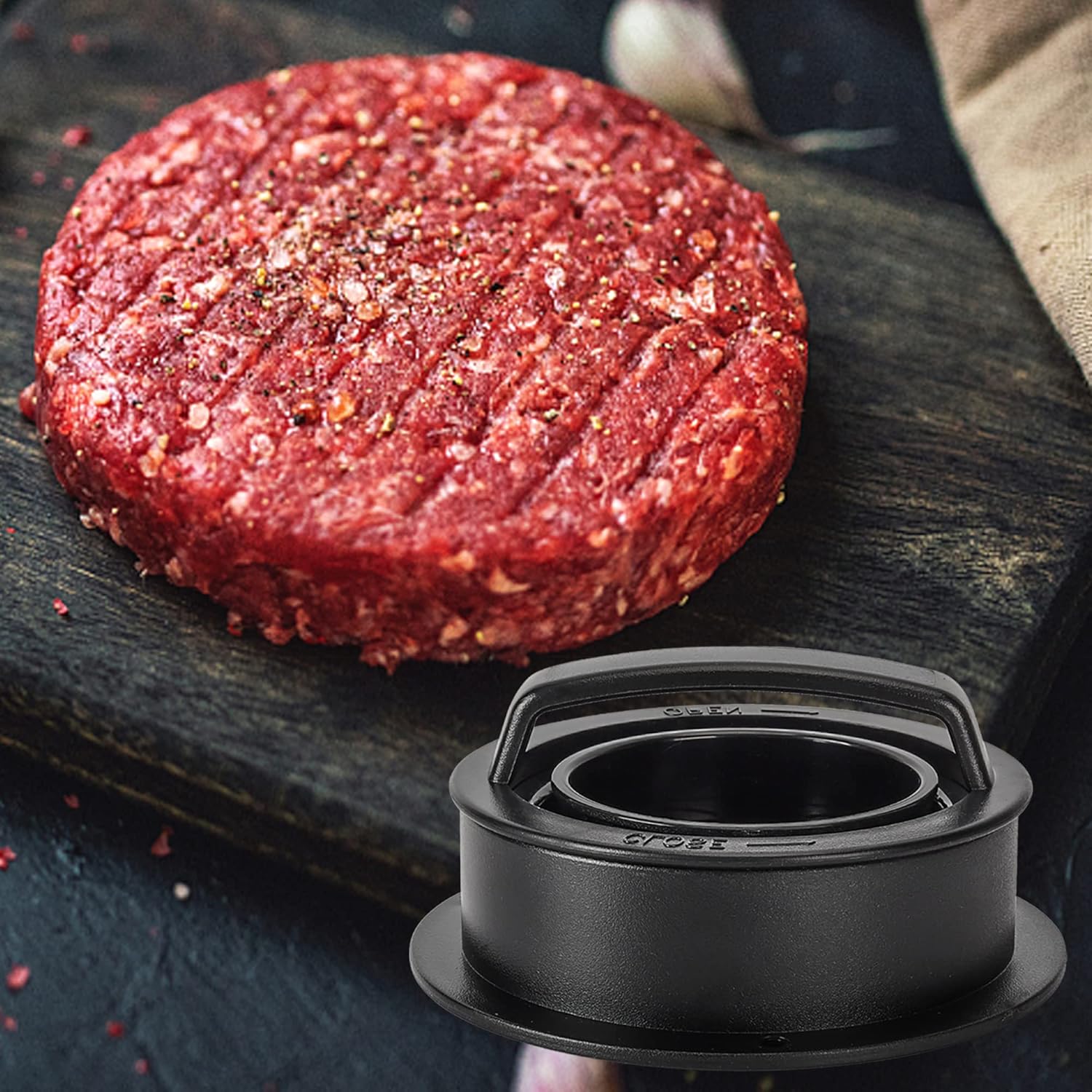 3-in-1 Burger Press Patty Maker – Non-Stick Hamburger Patty Mold for Stuffed, Regular & Slider Burgers | BBQ Kitchen Meat Press - Web Luxes