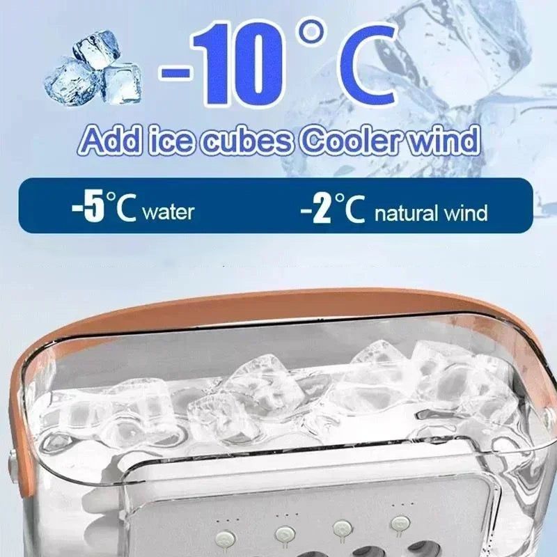 3-in-1 Portable Mini Air Cooler Fan with Humidifier & LED Night Light – USB Rechargeable Personal Desktop Cooling Fan