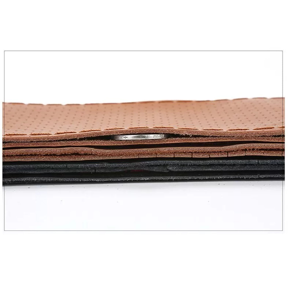 38cm Genuine Cowhide Leather Steering Wheel Cover for Cars