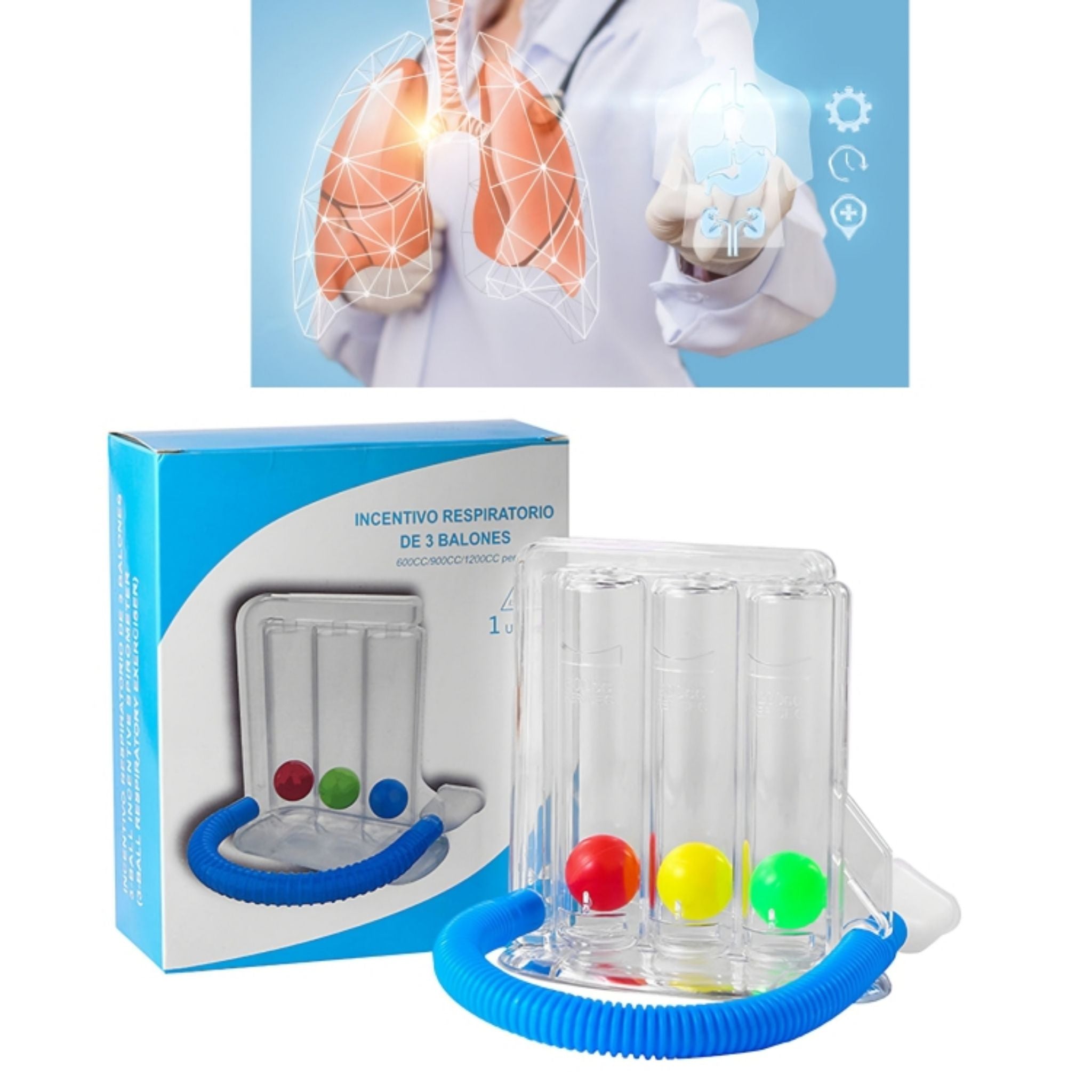 3 & 4 Ball Breathing Trainer Respiratory Lung Exercise Device for Breath Training - Web Luxes