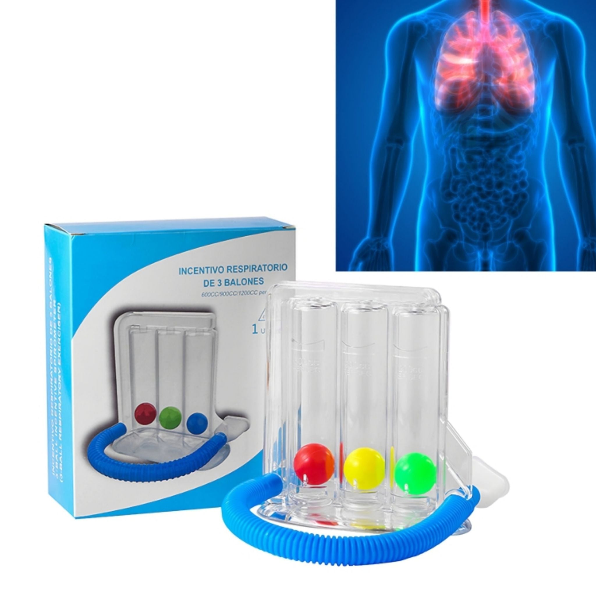 3 & 4 Ball Breathing Trainer Respiratory Lung Exercise Device for Breath Training - Web Luxes