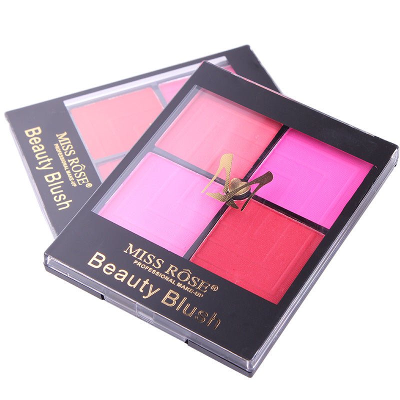 4-Color Blush Palette for Natural Contour, Radiant Cheeks & Long-Lasting Versatile Makeup - WebLuxes Store