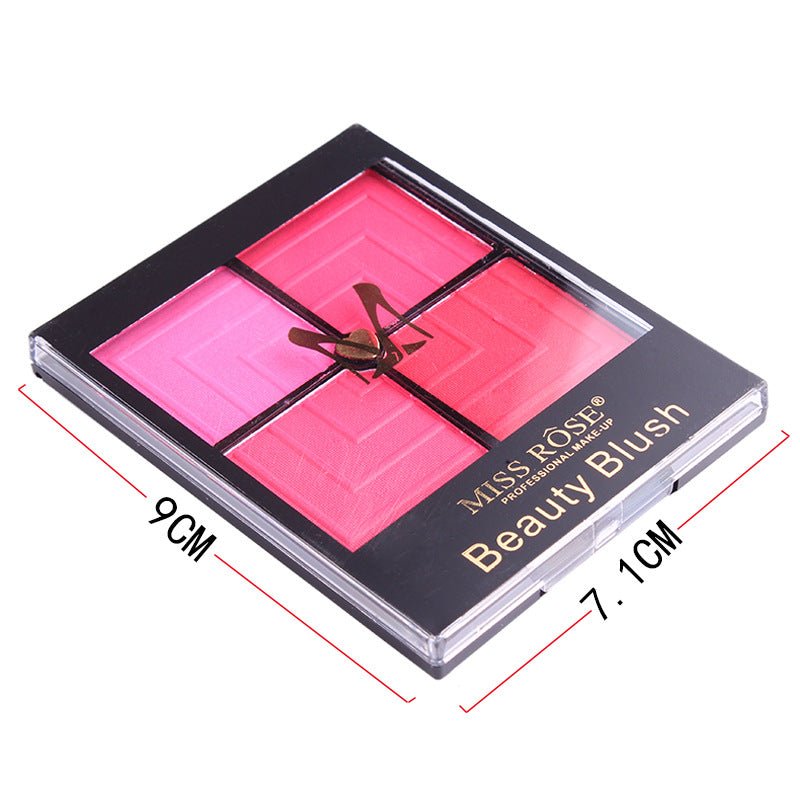 4-Color Blush Palette for Natural Contour, Radiant Cheeks & Long-Lasting Versatile Makeup - WebLuxes Store