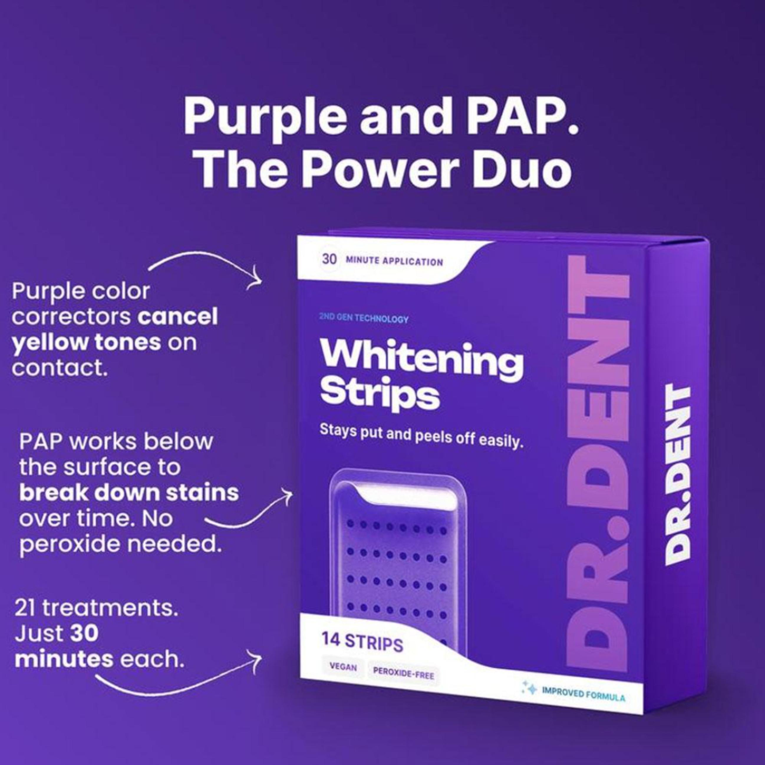 42 Teeth Whitening Strips for Brighter Smile and Oral Care