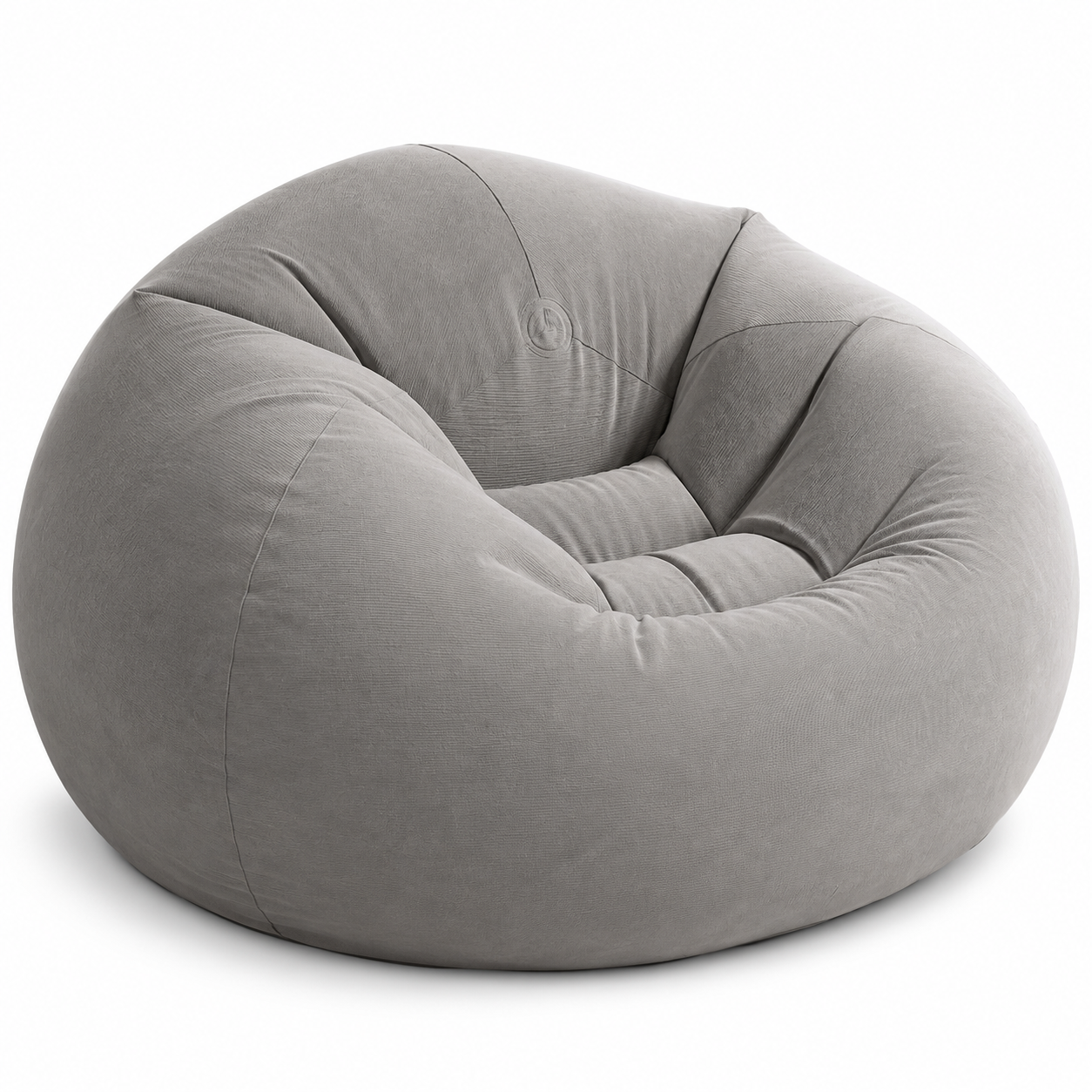 42 x 41 x 27 Inch Inflatable Beanless Lounge Chair – Soft Portable Air Sofa, Gray