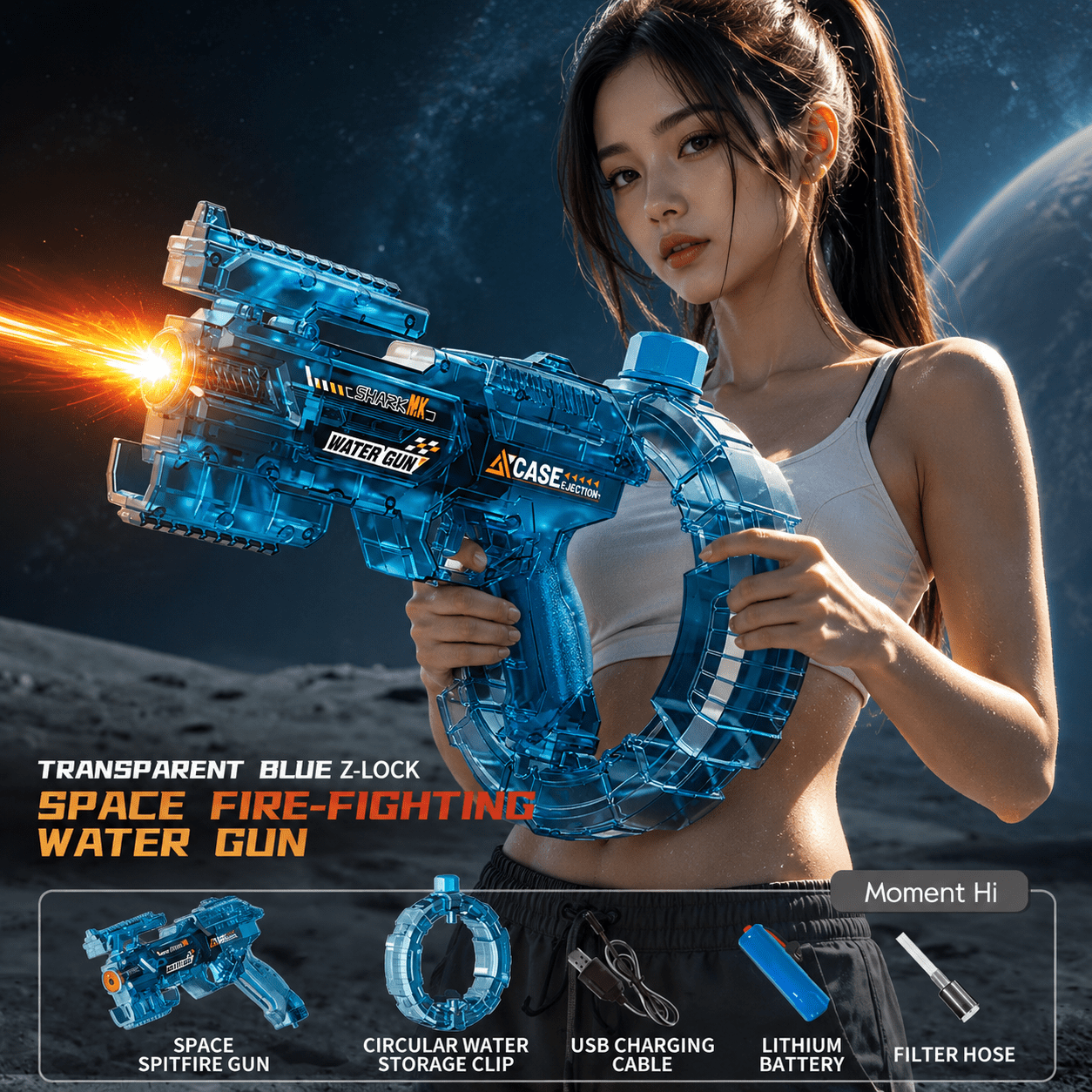 42cm Automatic Electric Water Blaster for Outdoor Beach & Pool Fun - Web Luxes