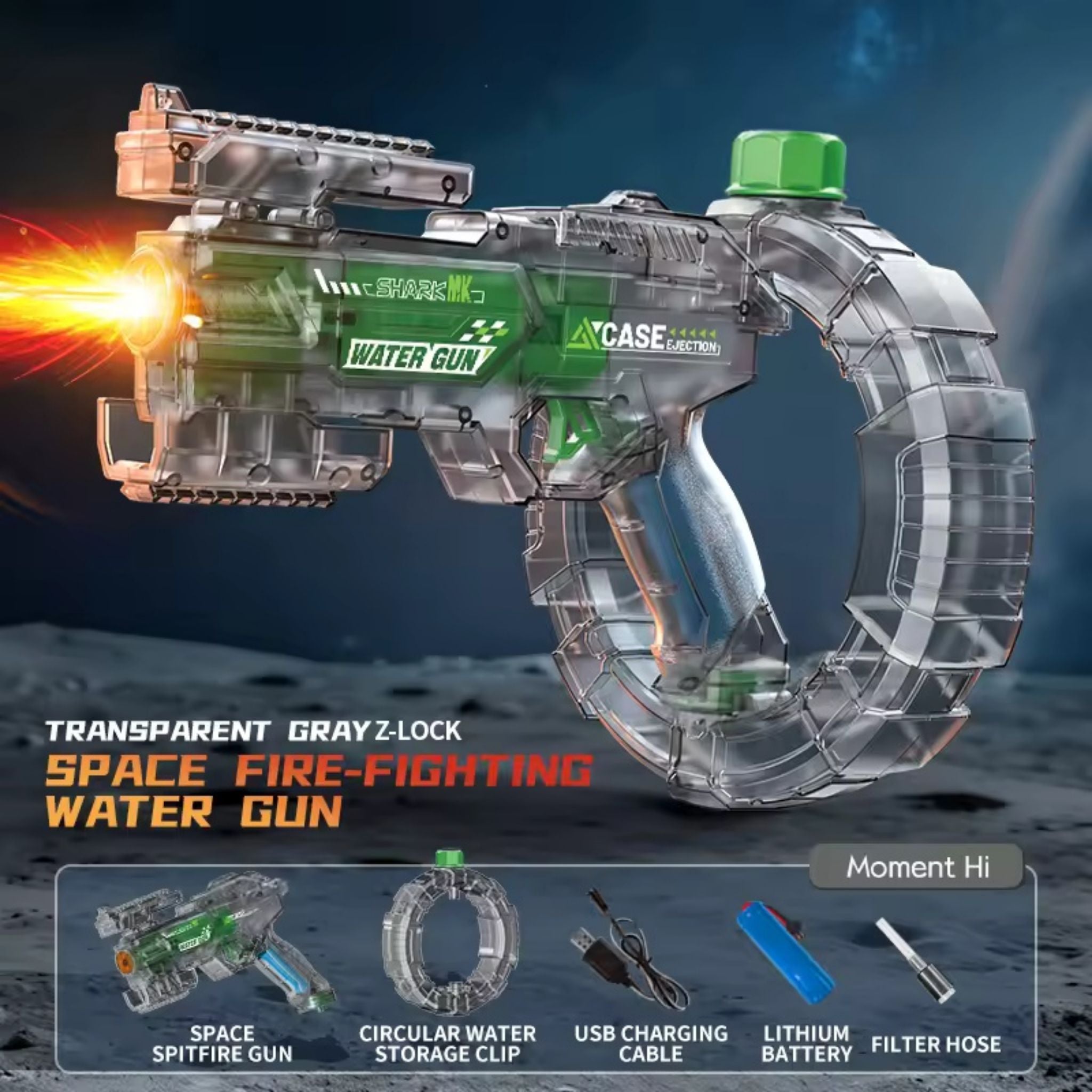 42cm Automatic Electric Water Blaster for Outdoor Beach & Pool Fun - Web Luxes