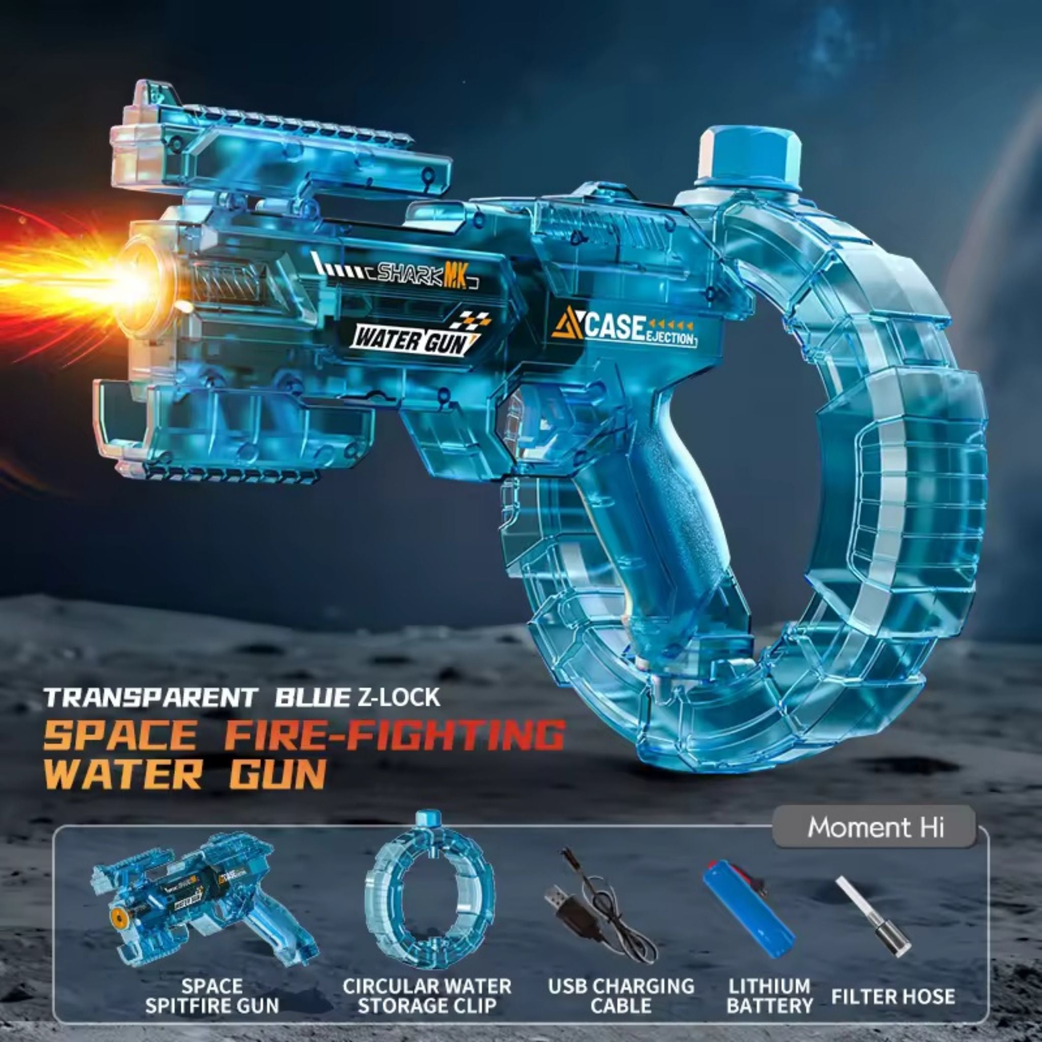 42cm Automatic Electric Water Blaster for Outdoor Beach & Pool Fun - Web Luxes