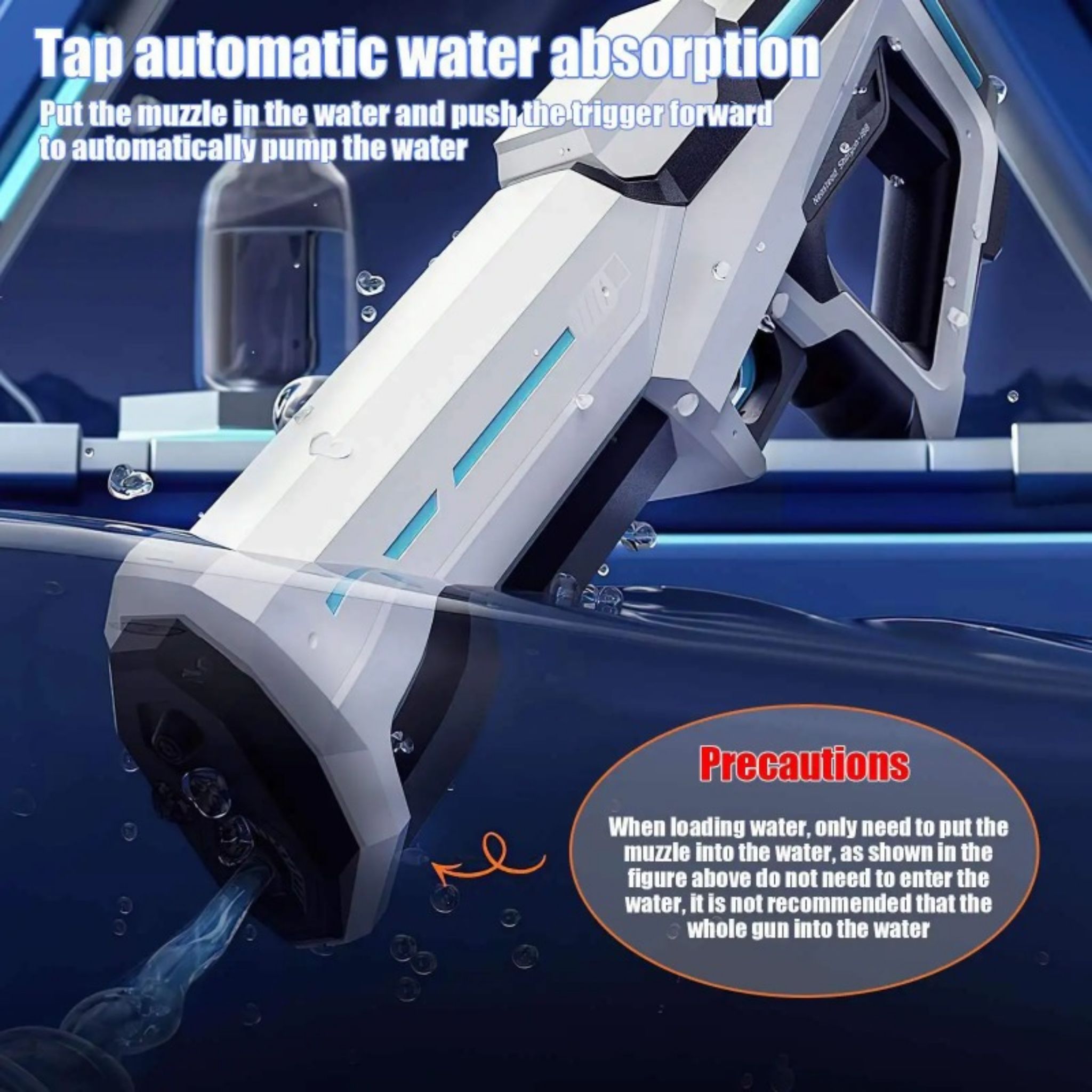 42cm Automatic Electric Water Blaster for Outdoor Beach & Pool Fun - Web Luxes