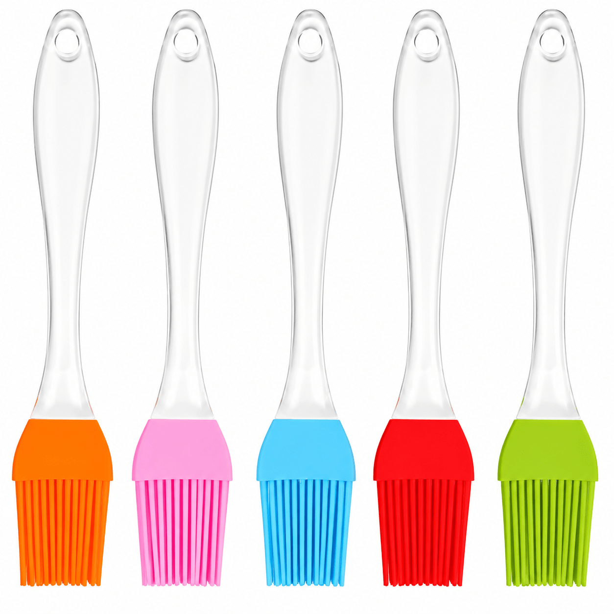 5-Pack Silicone Pastry Brush Set – Heat Resistant Food Grade Basting Brushes for BBQ, Baking, Grilling, Cooking & Kitchen Use - WebLuxes Store