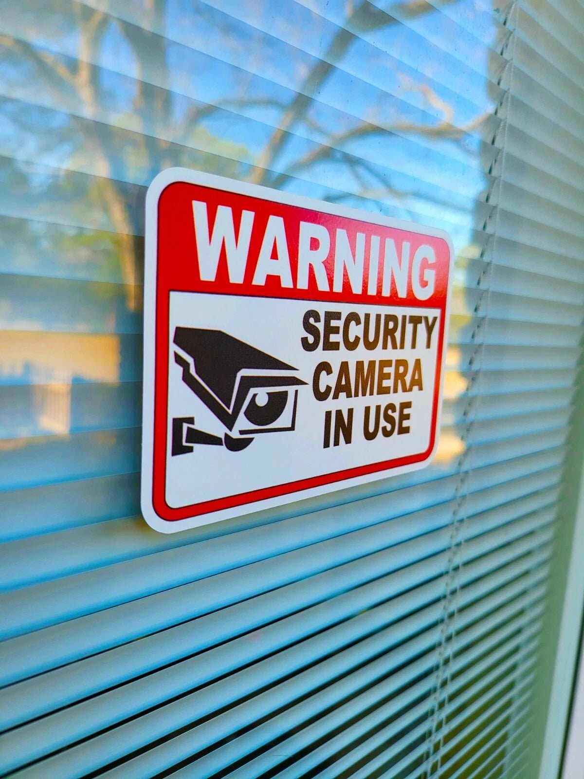 6 Pack Security Camera Warning Stickers, Video Surveillance Decals for Home, Business, Office, Windows & Doors, Weather-Resistant - WebLuxes Store