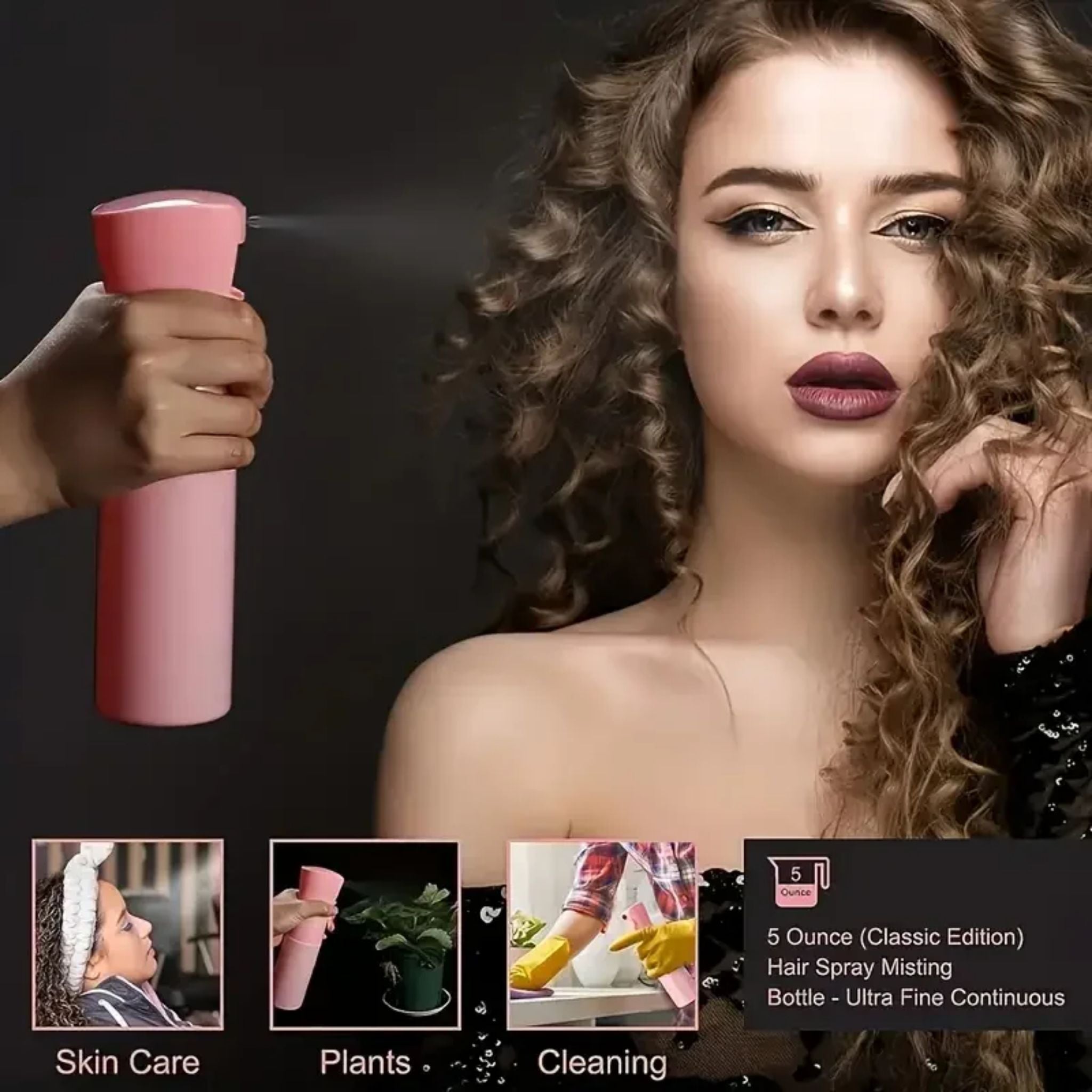 6PCS Hair Styling Tool Set with Spray Bottle, Rat Tail Comb, Edge Brush & Braiding Accessories - Web Luxes