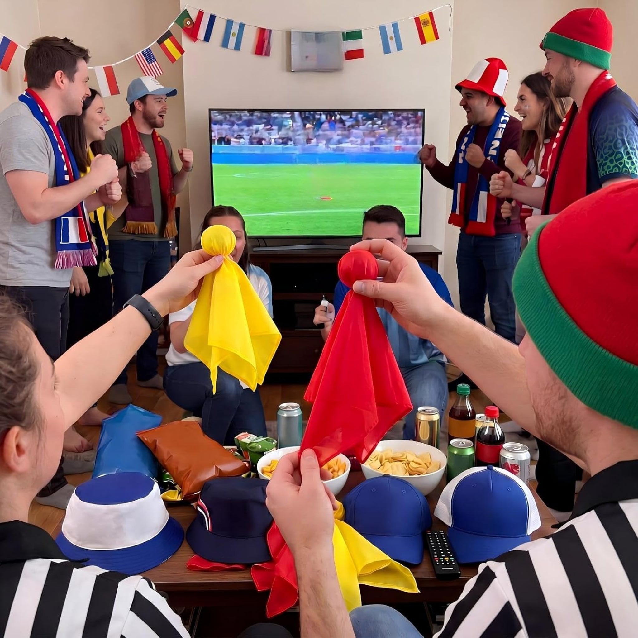6 Pack Football Penalty Flags – Soft Tossing Referee Flags for Football Games, Sports Training, Parties & Events