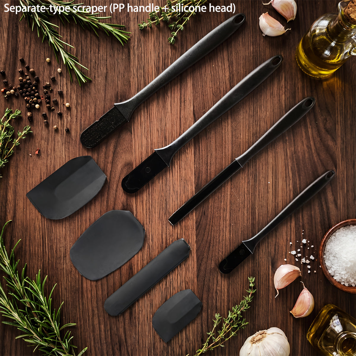 6 Piece Silicone Kitchen Utensil Set Cooking Baking Tools