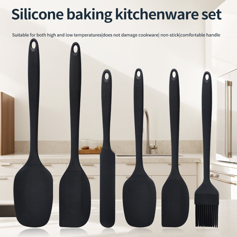 6 Piece Silicone Kitchen Utensil Set Cooking Baking Tools