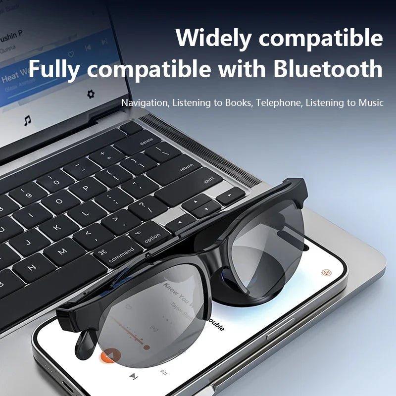 AI Smart Bluetooth Glasses - Voice Recording & Translation