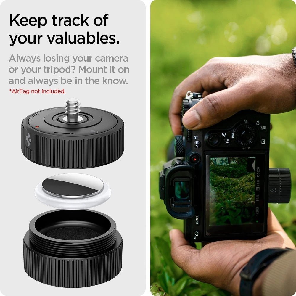 Camera Mount Adapter Compatible with AirTag, DSLR Tripod Tracking Holder for Canon, Nikon & Standard Camera Tripods - WebLuxes Store