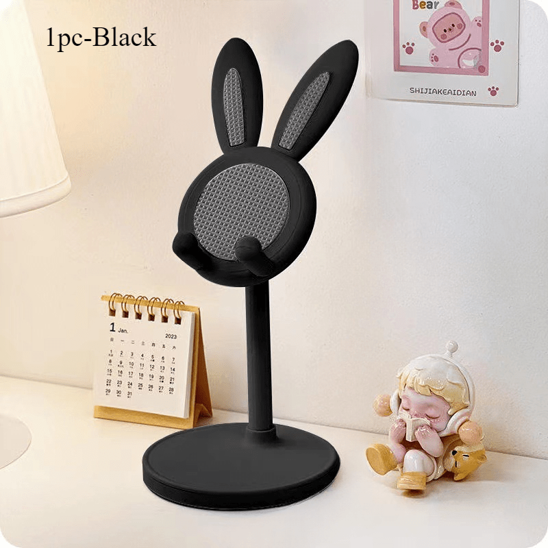 Adjustable Cute Rabbit Phone Stand, Foldable Desktop Mobile Phone Holder with Height & Angle Adjustment for Smartphones - WebLuxes Store