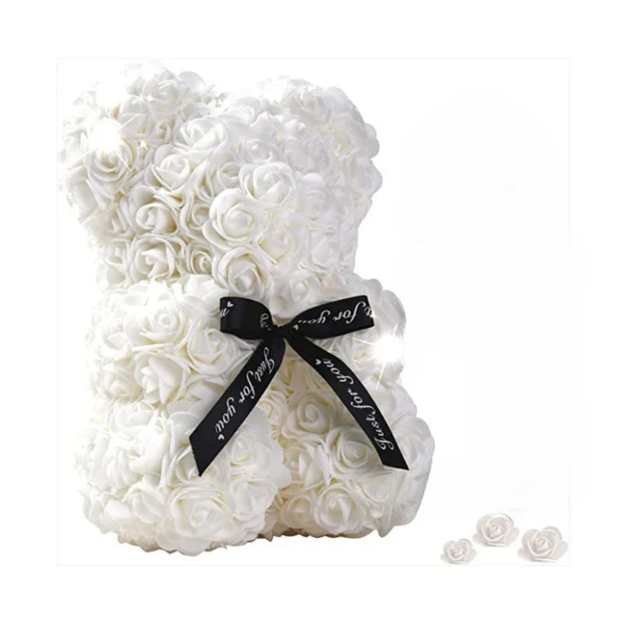 Artificial Rose Teddy Bear Gift for Mother's Day, Birthdays & Anniversaries - Web Luxes