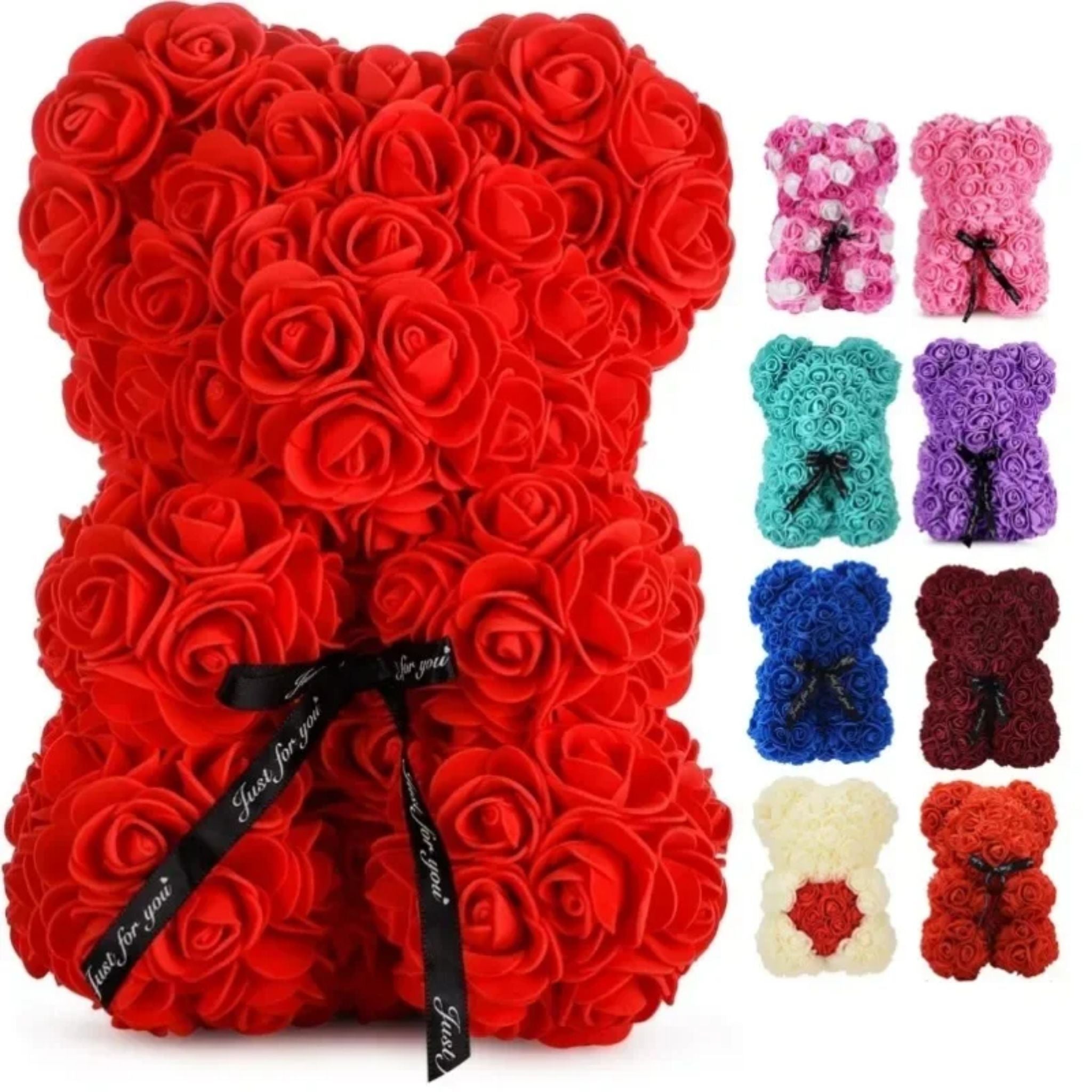Artificial Rose Teddy Bear Gift for Mother's Day, Birthdays & Anniversaries - Web Luxes