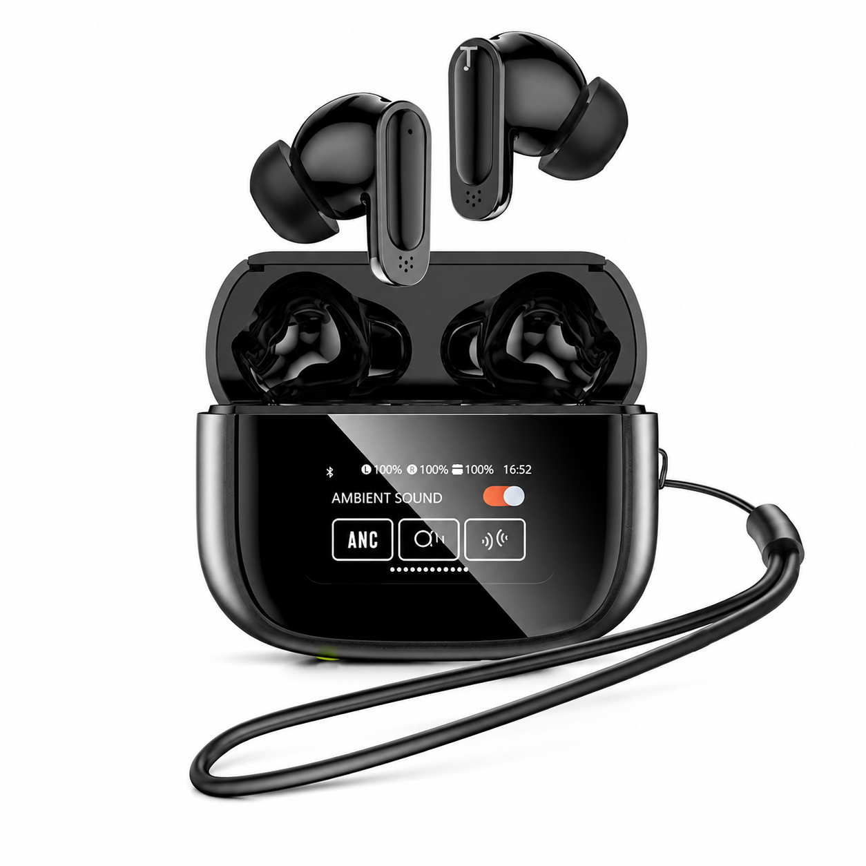 BOSECXT Ultra V11 Smart Touch TWS Wireless Earbuds – ANC Noise Cancelling Bluetooth Earphones with Touchscreen Charging Case & Deep Bass