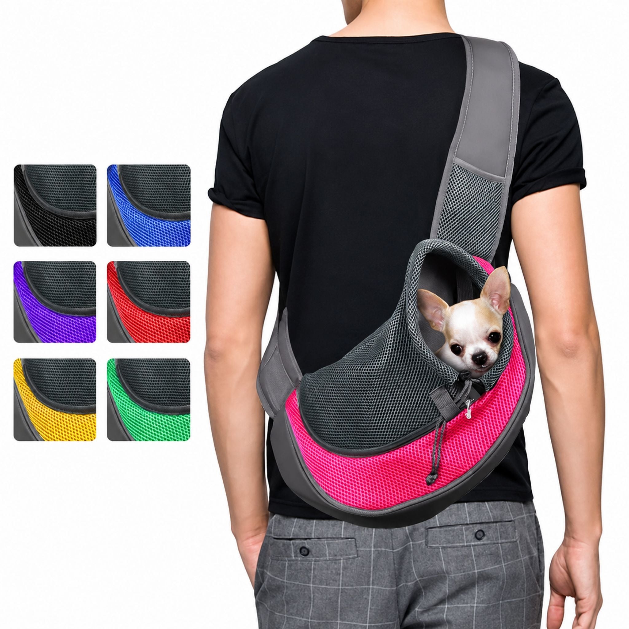Breathable Pet Sling Carrier Backpack for Small Dogs & Cats - Web Luxes