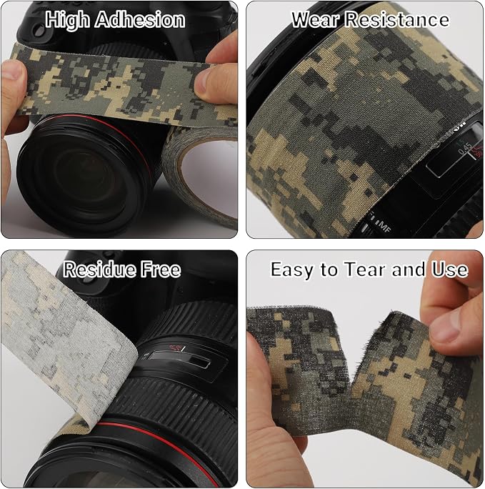 Camo Duct Tape 2 Inch x 10.9 Yard Heavy Duty Camouflage Wrap Tape for Hunting, Camping, Outdoor Gear, Golf Grip & Equipment Repair - Web Luxes