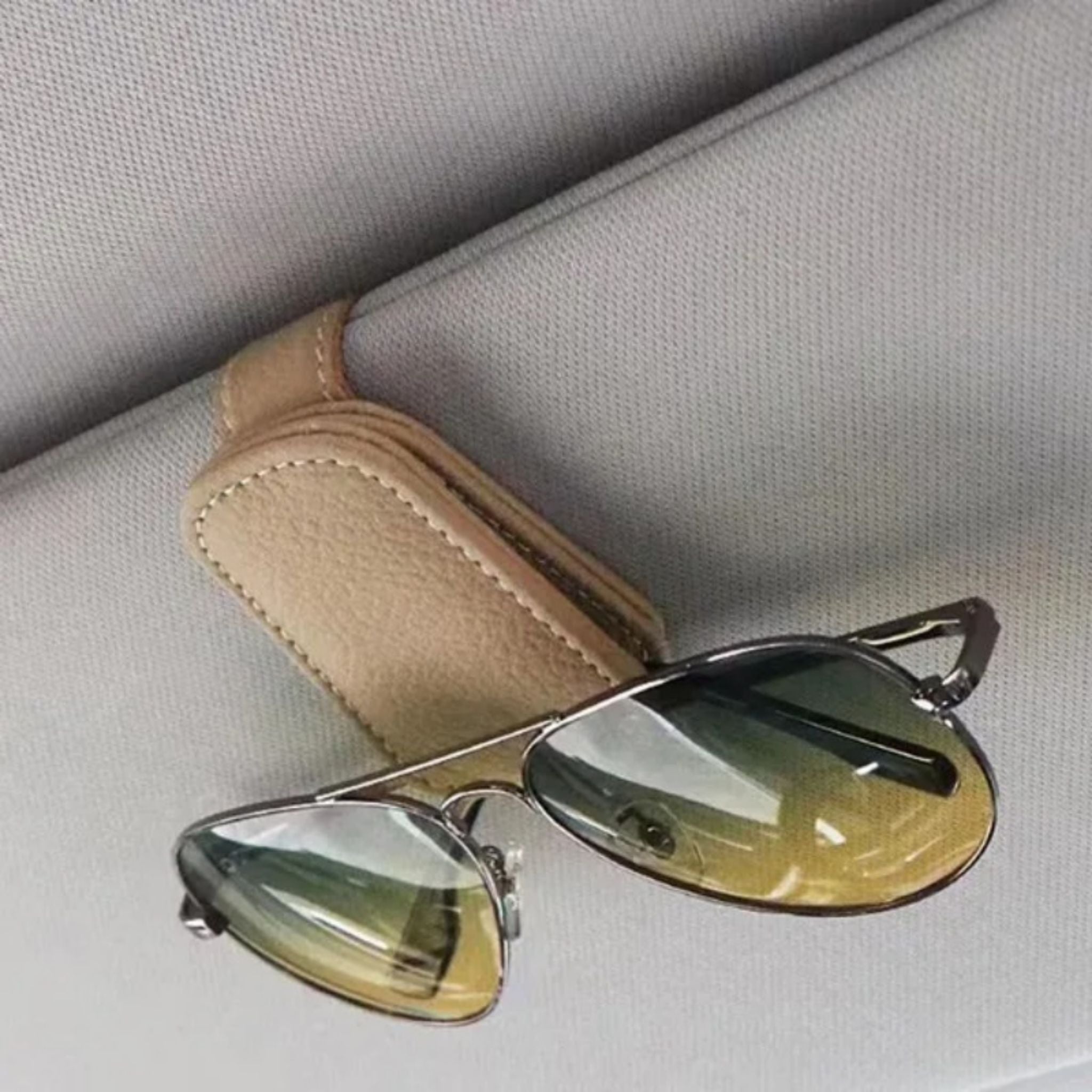 Car Sun Visor Sunglasses Holder Clip with Card & Ticket Storage - Web Luxes