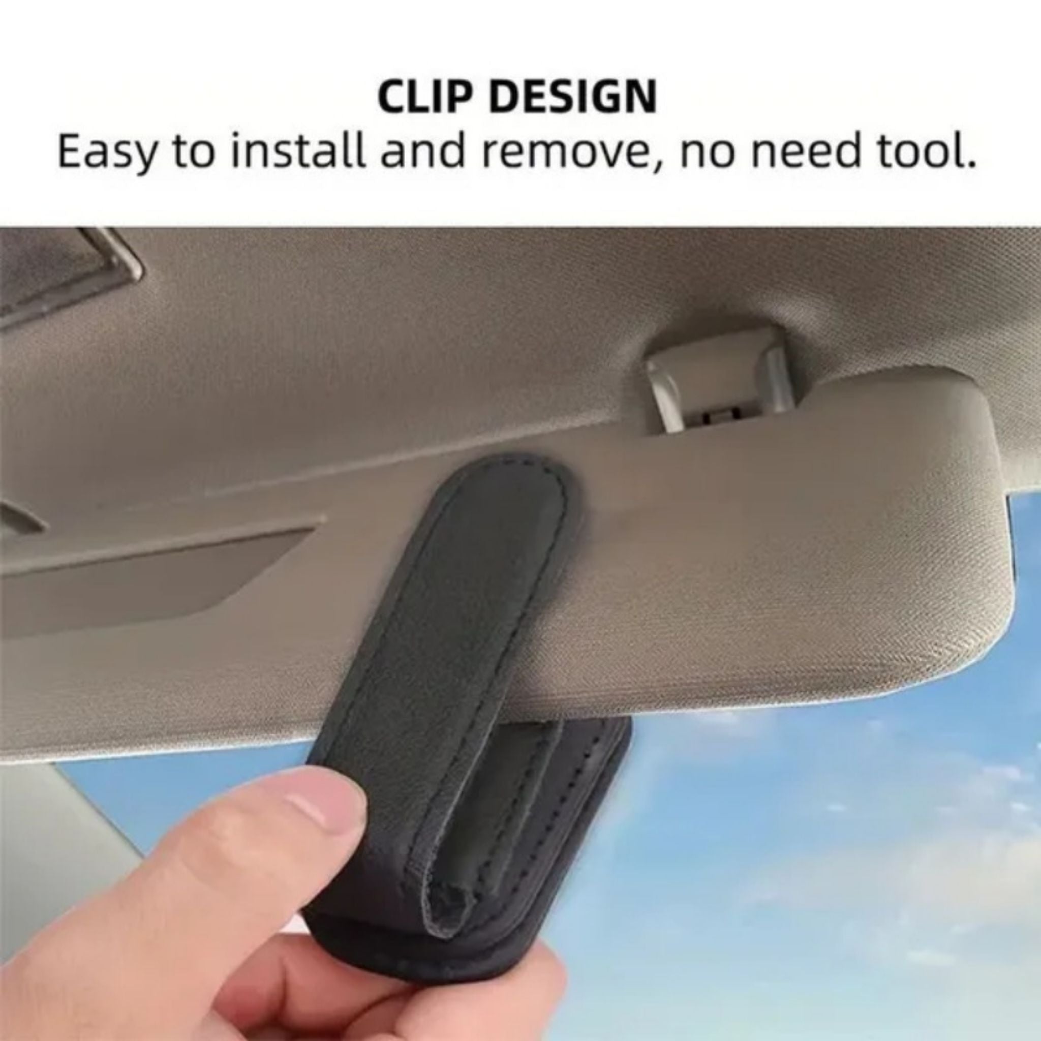 Car Sun Visor Sunglasses Holder Clip with Card & Ticket Storage - Web Luxes